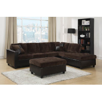 Coaster Furniture 505646 Mallory Upholstered Ottoman Dark Chocolate
